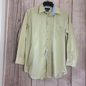 Paul Fredrick Mens Non iron two ply button up Shirt size 16 1/2 /33